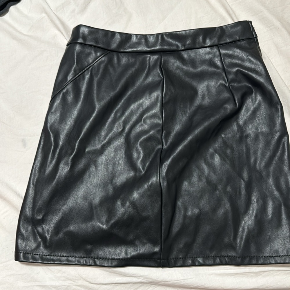 Black faux leather skirt from Macy’s no longer fits